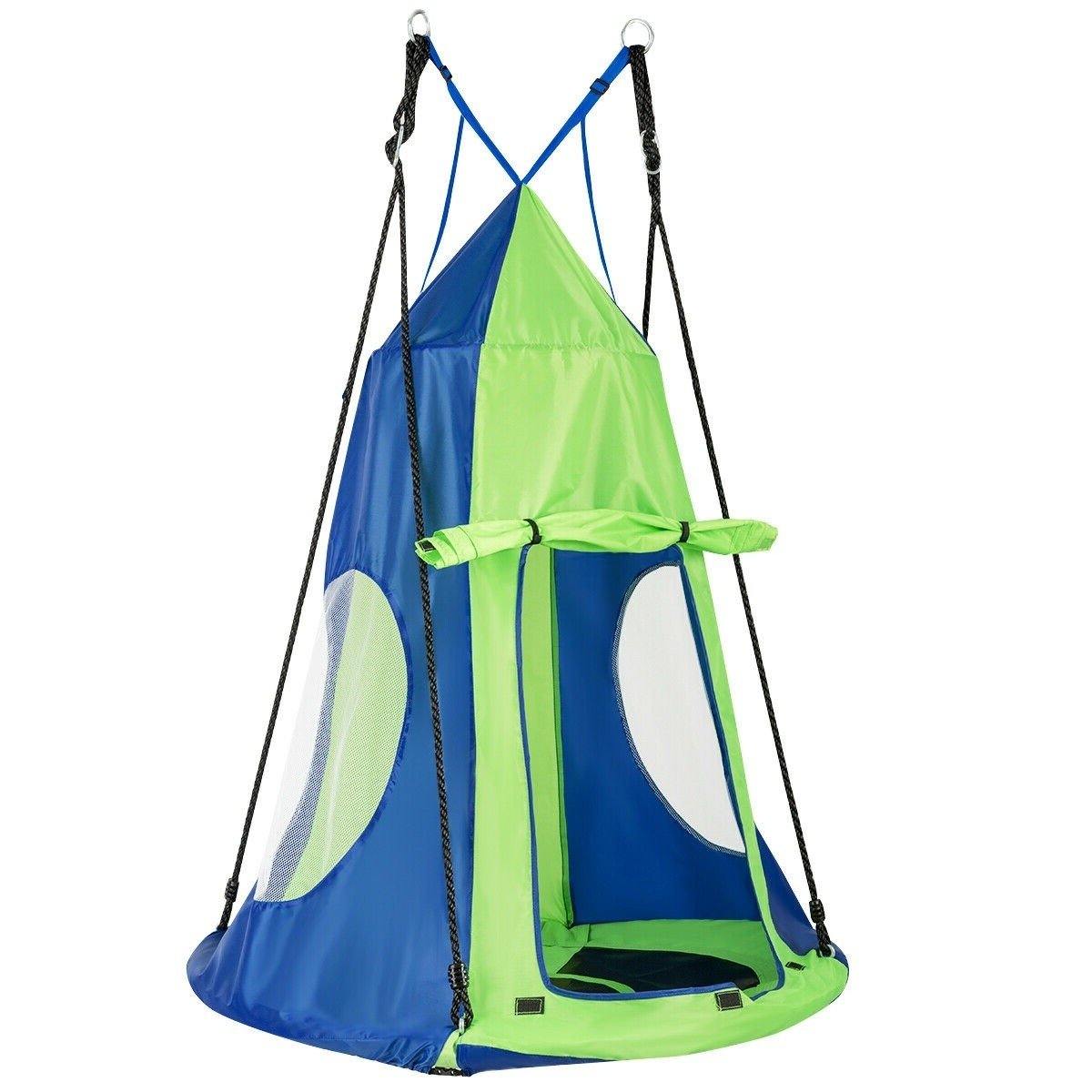 2 in 1 Kids Detachable Hanging Chair Swing Tent Set