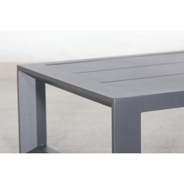 Paris Coffee Table with Gray Aluminum Frame