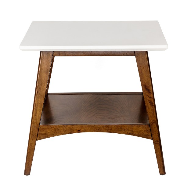 Avenu End Table Off White pecan