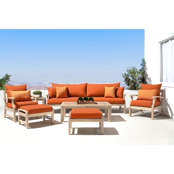 Kooper 8 Piece Sunbrella Outdoor Patio Sofa and Club Chair Set