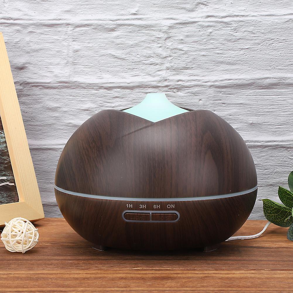 400ml Wood Air Humidifier Led Aroma Essential Oil Diffuser Ultrasonic Aromatherapy Atomizer110~240v Eu Plug