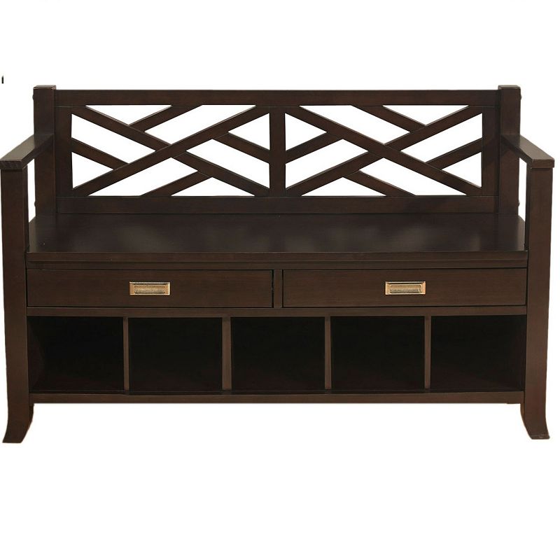 Simpli Home Sea Mills Entryway Storage Bench