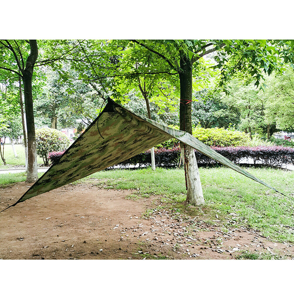 OUKANING Portable Camping Hammock Quick-drying Nylon Tactical Hammock with Mosquito Net for Hiking Outdoor Travel Beach Backyard U