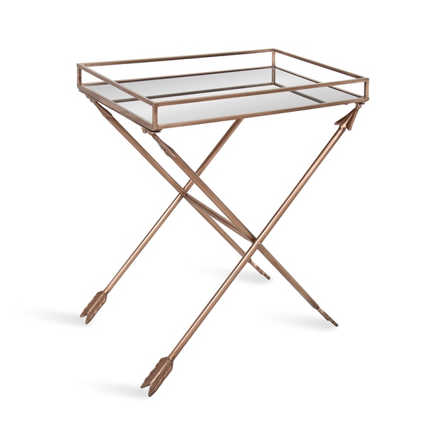 Silver Orchid Jalabert Arrow Metal Accent Table - 21x14x26