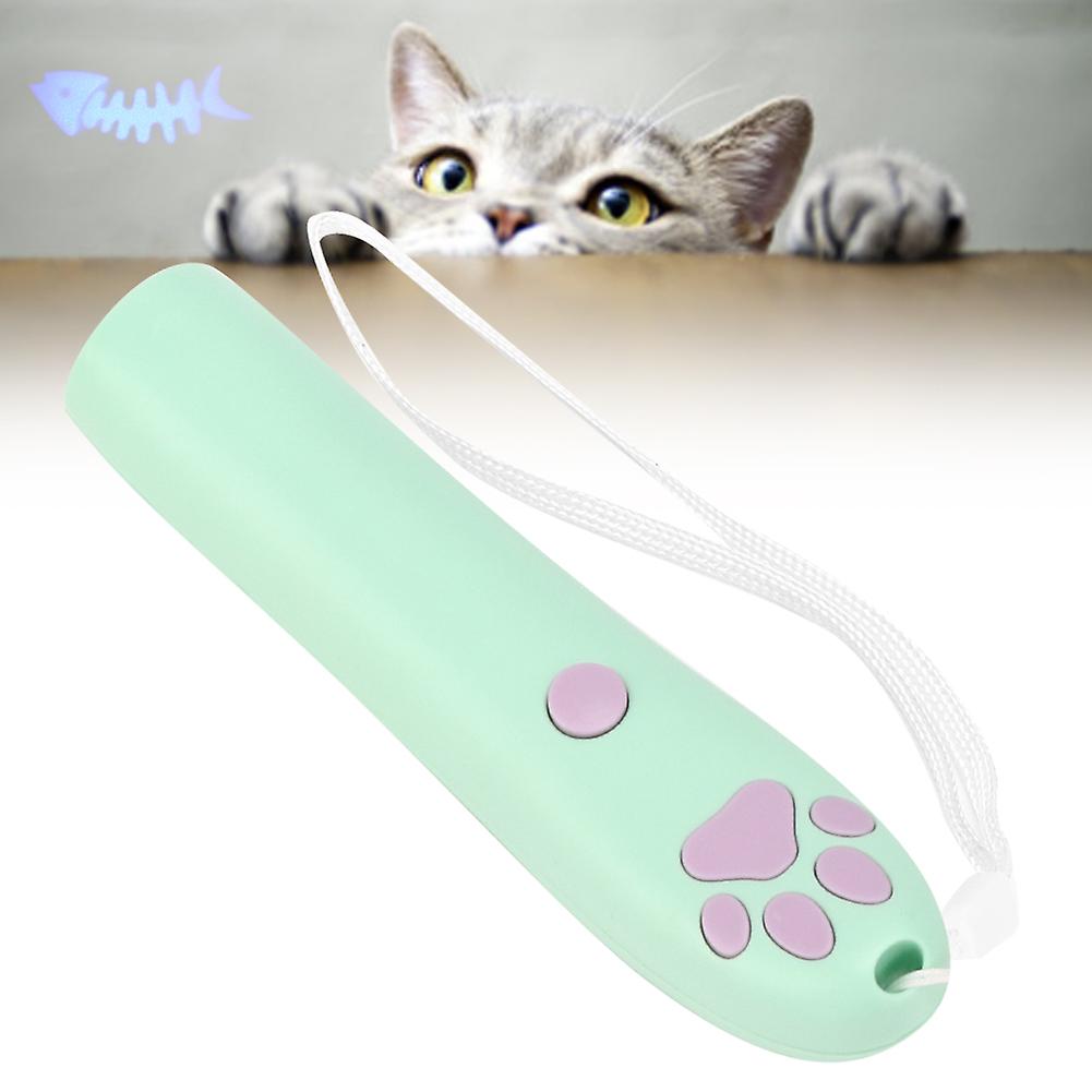 Pet Cat Claw Print Teaser Toy Projector Pen For Pet Playing Interactive Funny Exercise Training Toysgreen