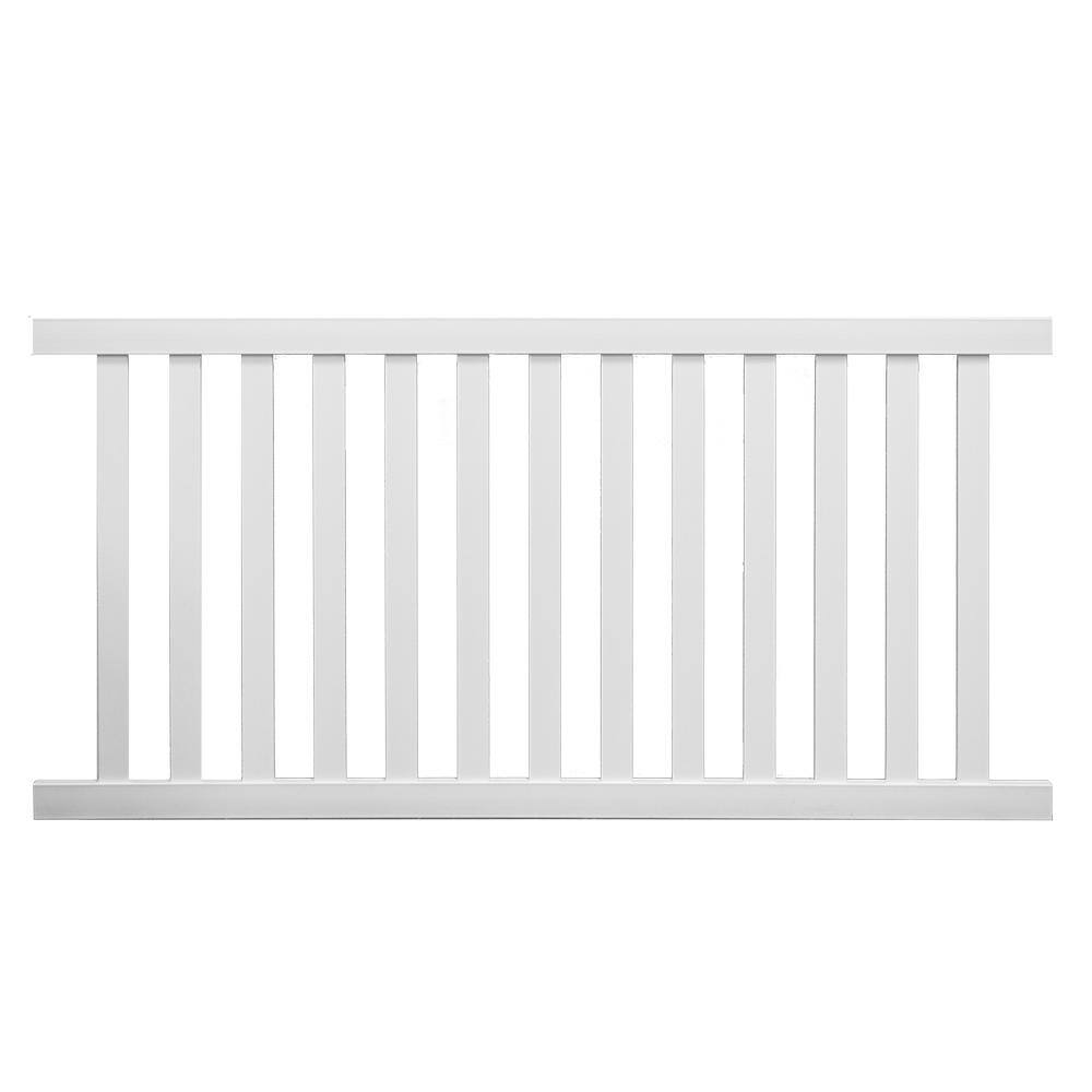 Weatherables Captiva 4 ft. H x 8 ft. W White Vinyl Pool Fence Panel PWPO-3-4X8