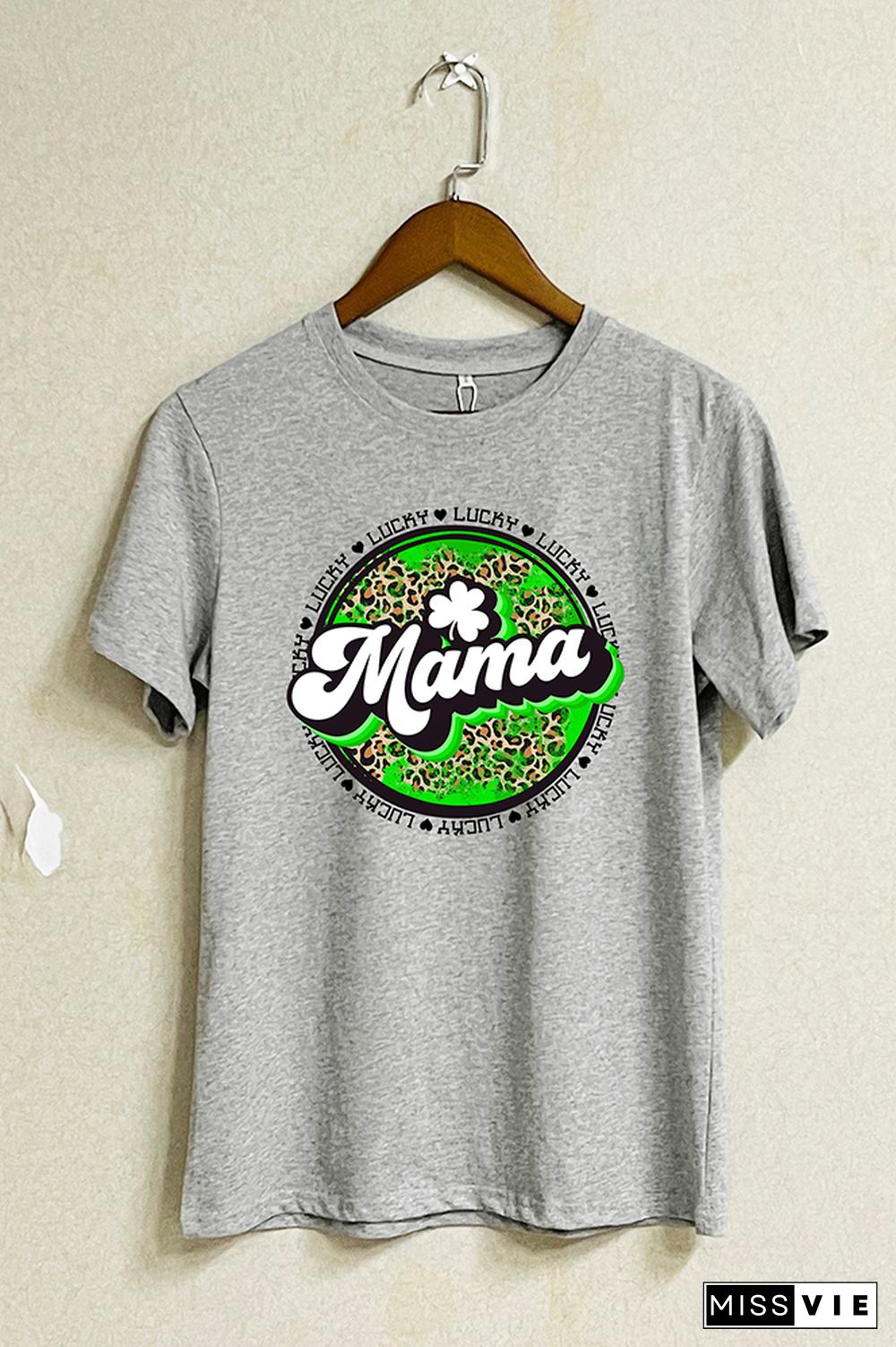 Lucky Mama Short Sleeve Graphic Tee Wholesale