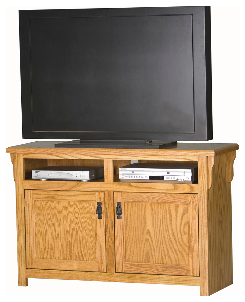 49 quotMission TV Cart   Farmhouse   Entertainment Centers And Tv Stands   by Eagle Furniture  Houzz