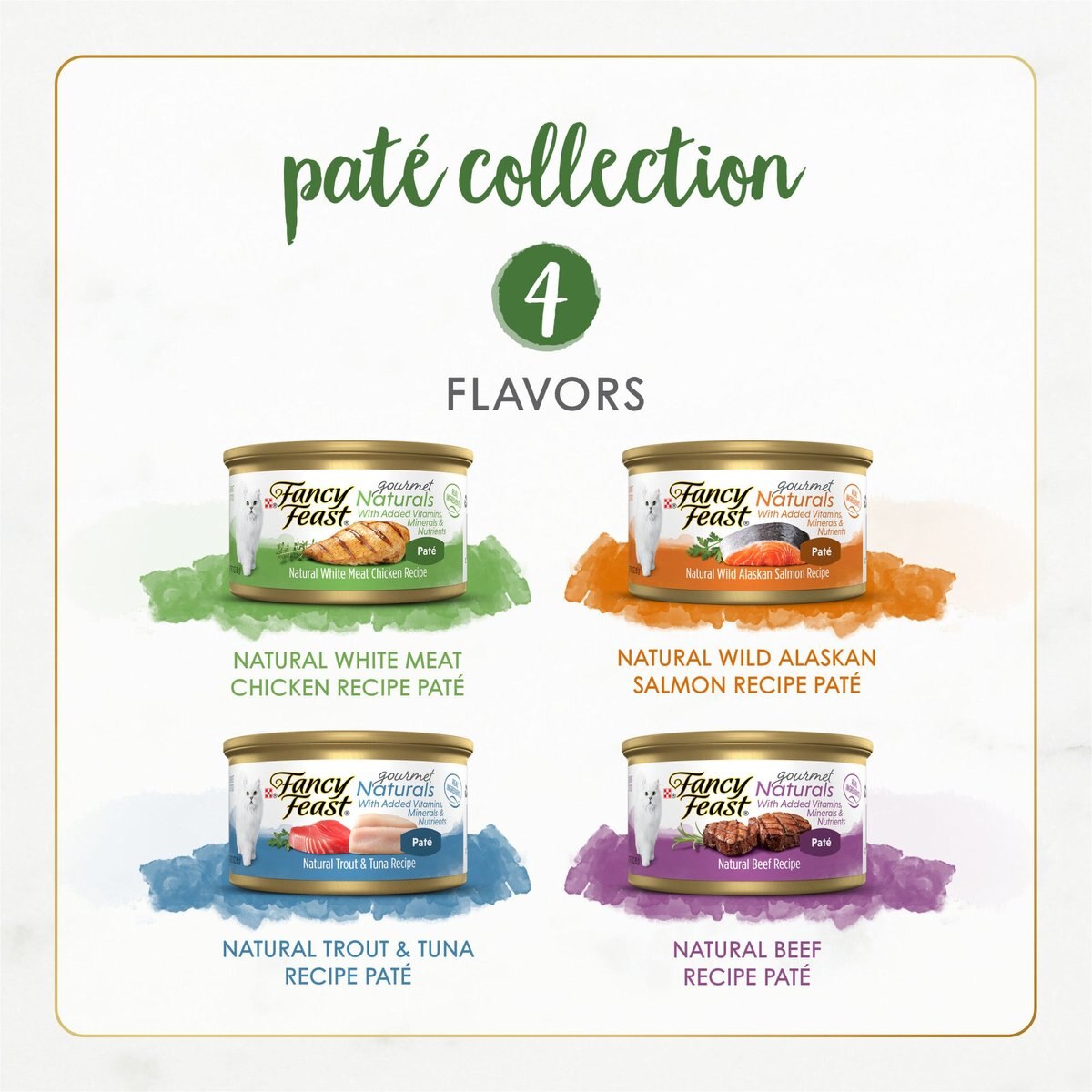 Fancy Feast Gourmet Naturals Pate Variety Pack Canned Cat Food