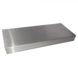 Omega National Products 24 in. x 10 in. x 2-12 in. Stainless Steel Floating Shelf Kit 67.FS0124STUF1