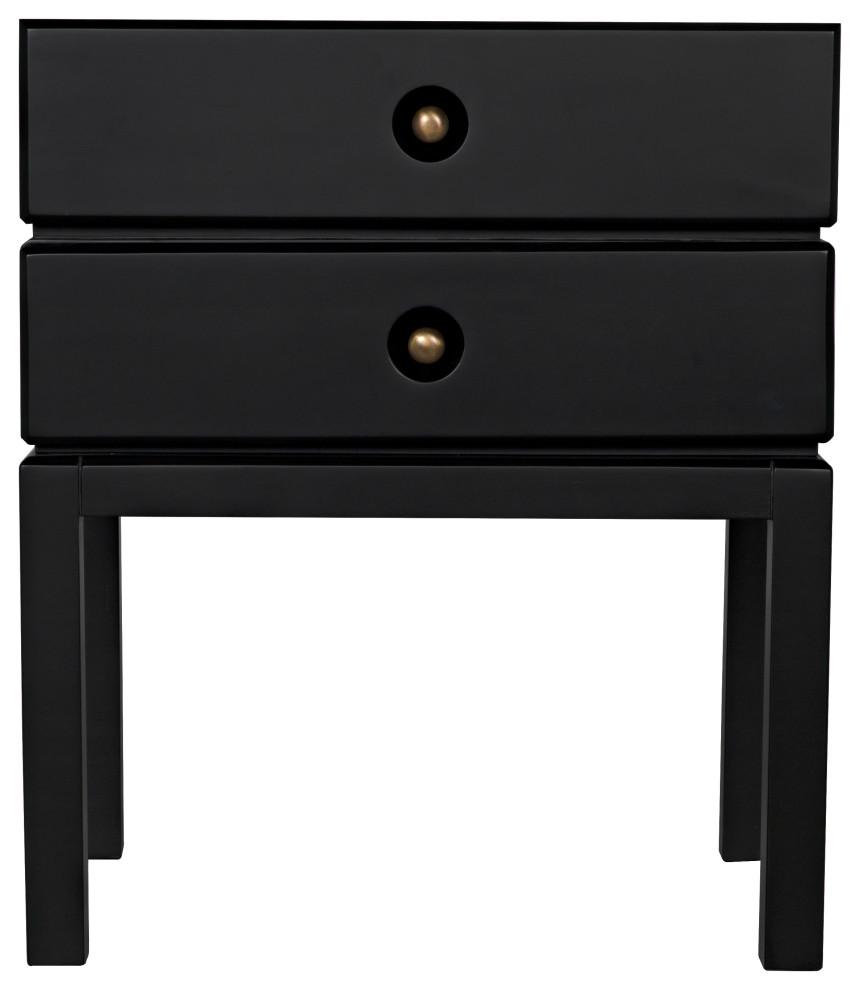 Andras Side Table  Black   Transitional   Side Tables And End Tables   by Noir  Houzz