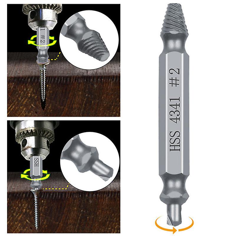 6pc Drill Bit For Screwdriver Set Damaged Screw Extractor Stripped Broken Screw Bolt Take Out Demolition Hand Tools Repair Tools