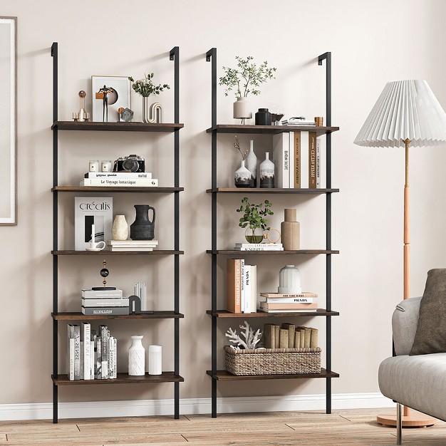 Wall mounted Bookshelf Display Storage Organizer