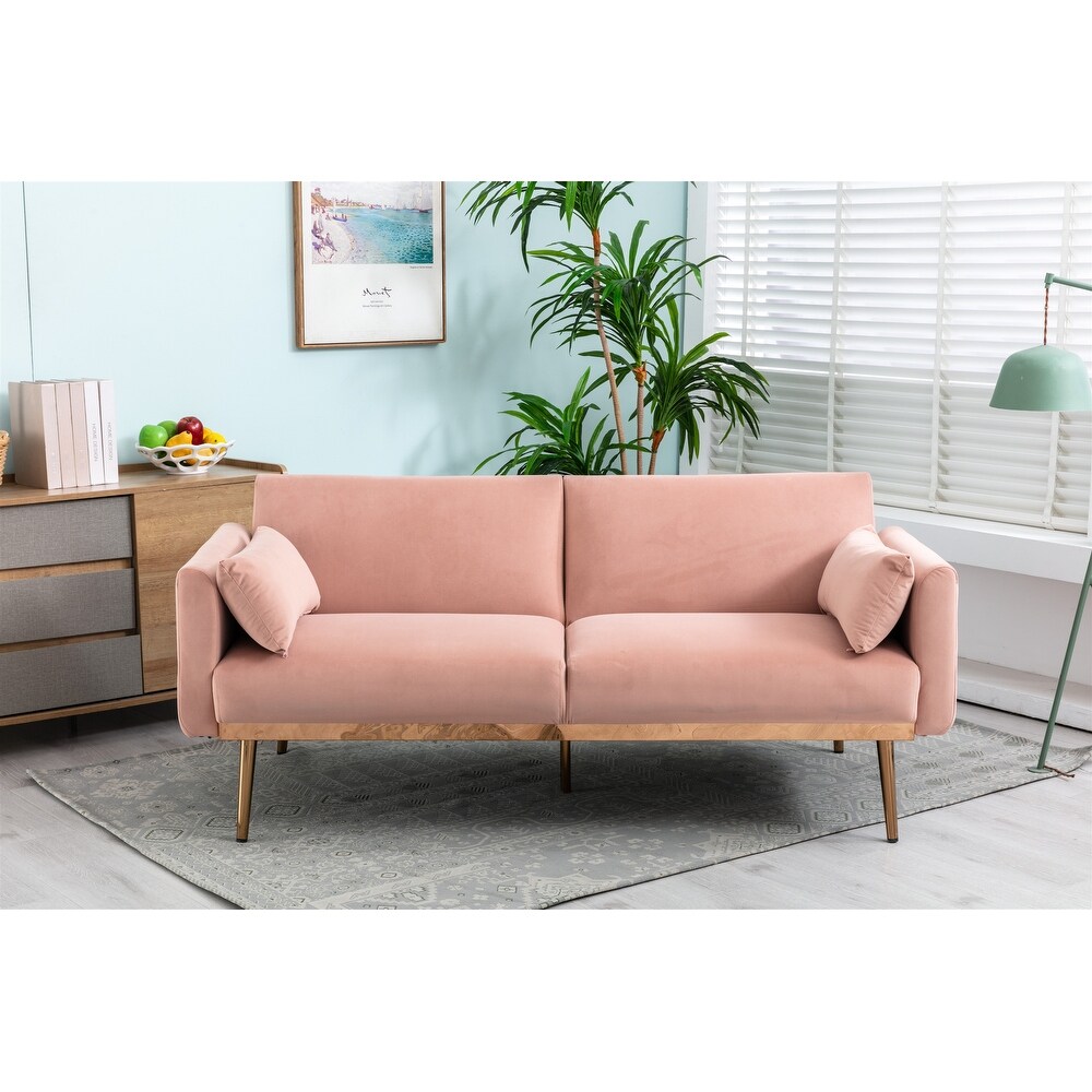 SOFA   Velvet Sofa   Accent sofa .Loveseat Sofa with Metal Feet