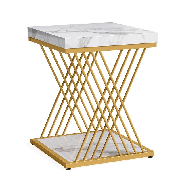 Tribesigns 2 tier End Table Square Side Table