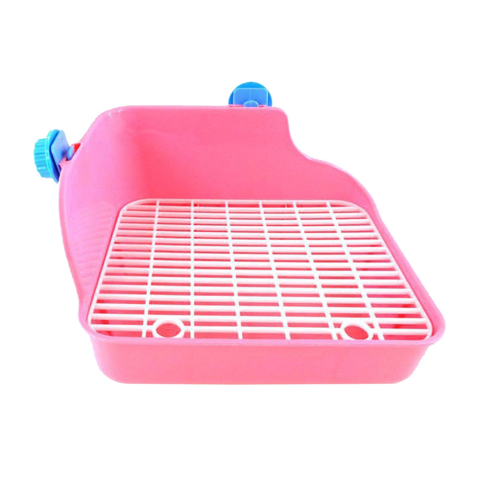 Rabbit Litter Box - Litter Box Cage Potty Trainer Rectangular Pink