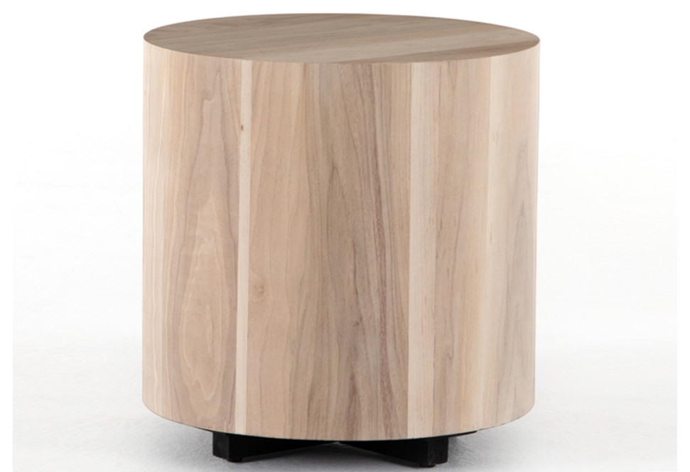 Hughie Round End Table   Rustic   Side Tables And End Tables   by Marco Polo Imports  Houzz