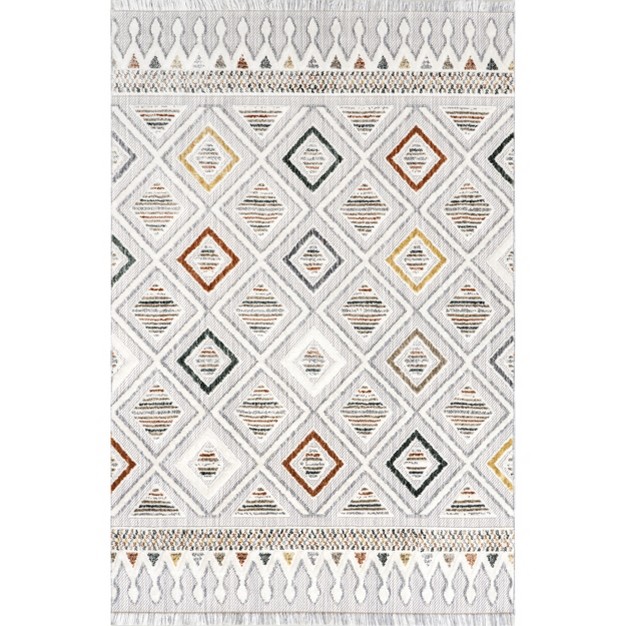 Nuloom Colleen Mixed Diamond Fringe Area Rug