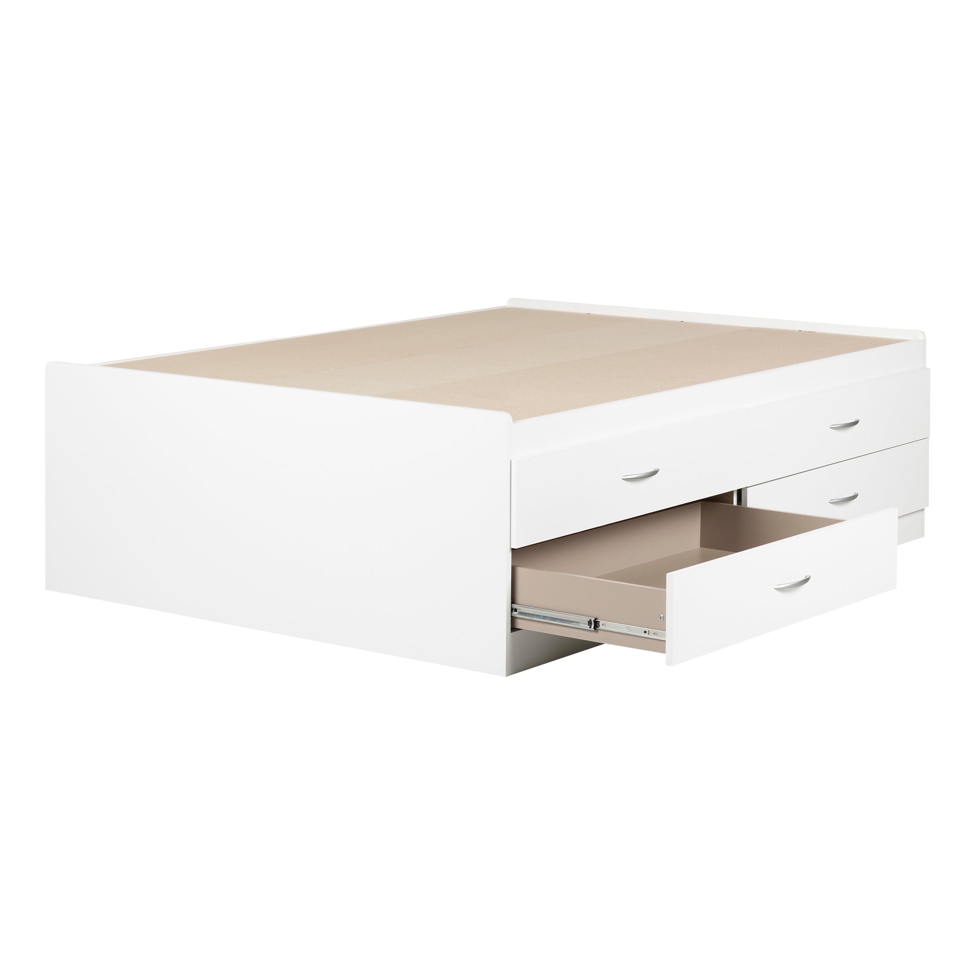 South Shore SoHo Full Captain Bed (54'') with 4 Drawers, Pure White