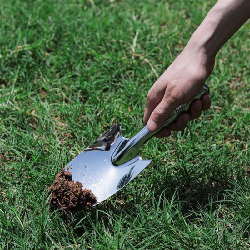 High Quality Stainless Steel Flower Shovel Garden Hand Tool Garden Shovel With Ergonomic Steel Handle