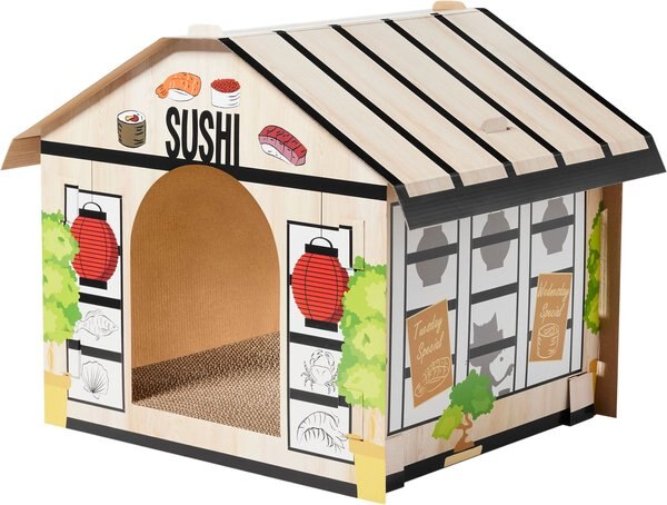 Frisco Sushi Shop Cardboard Cat House