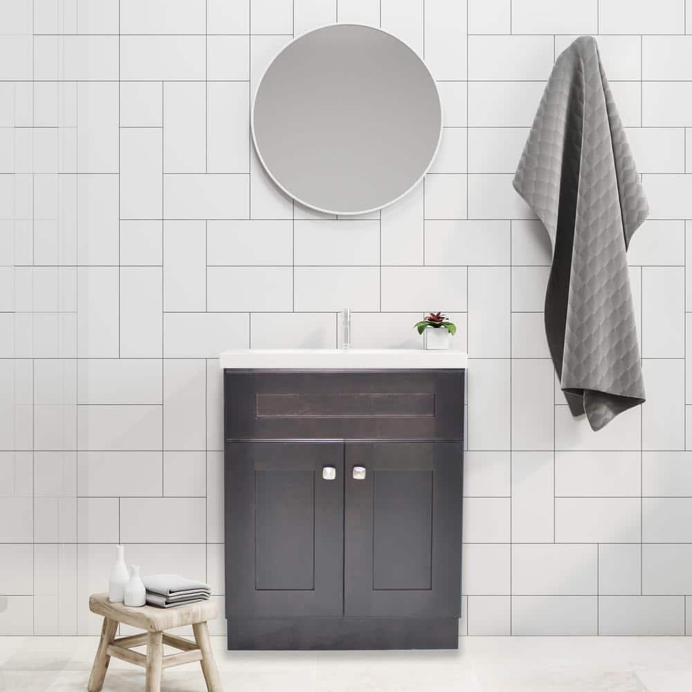 Design House Brookings Plywood 24 in W x 18 in D 2Door Shaker Style Bath Vanity Cabinet Only in Espresso