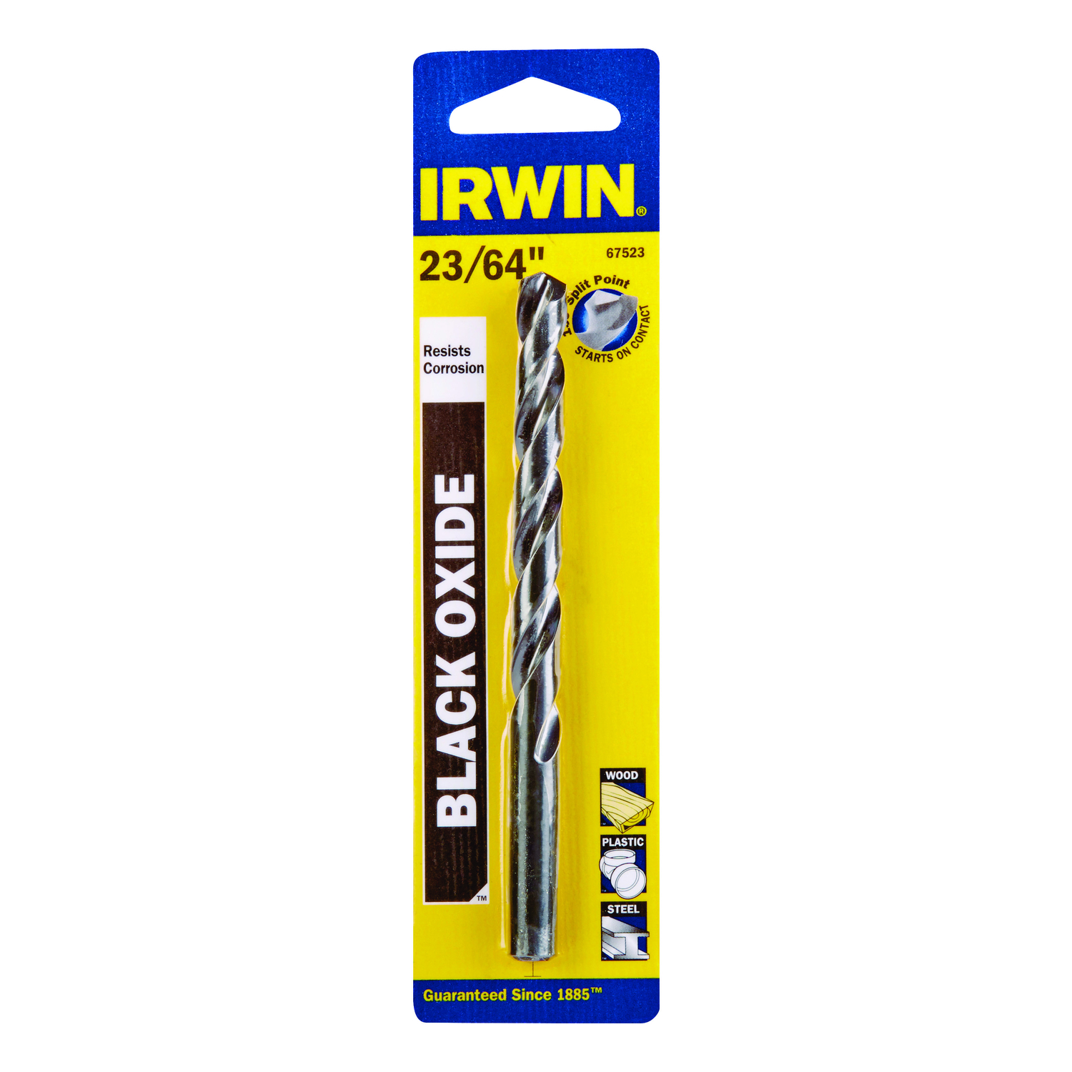 Irwin 23/64 in. X 4-7/8 in. L High Speed Steel Drill Bit 1 pc