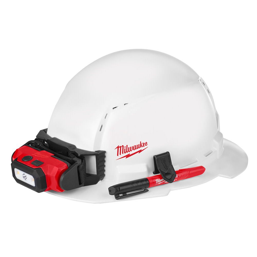 Milwaukee Full Brim Vented Hard Hat with BOLT Accessories Type 1 Class C Small Logo