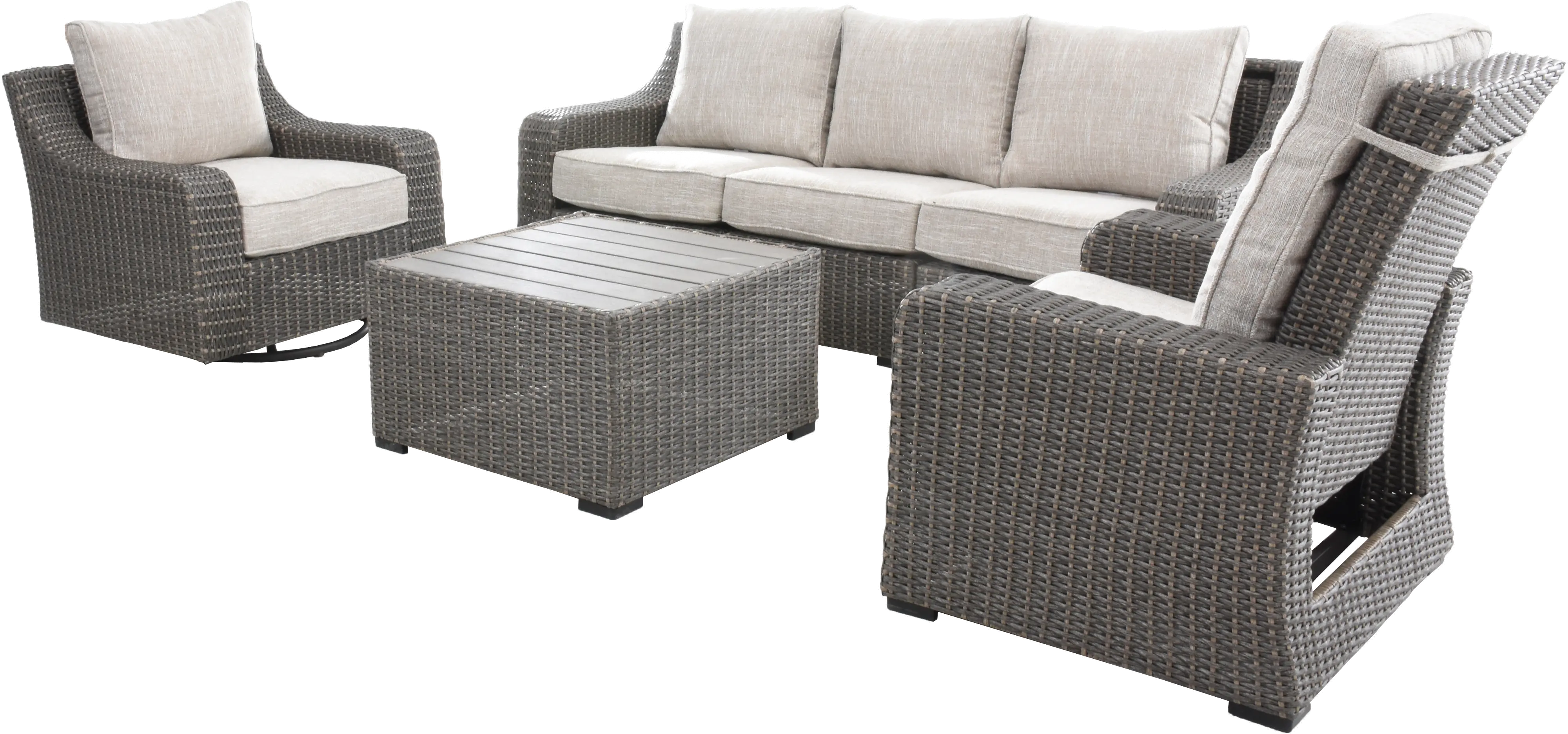 Lemans Woven Patio Sofa with Motion