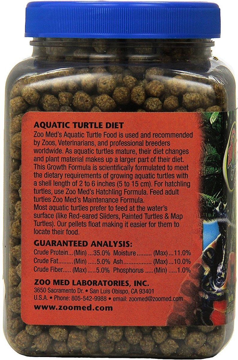 Zoo Med Natural Aquatic Growth Formula Turtle Food