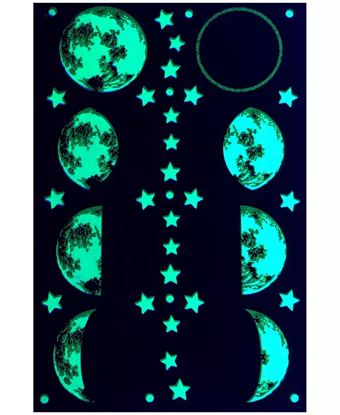 Areyougame Glow-in-The-Dark Phases of The Moon Adhesives