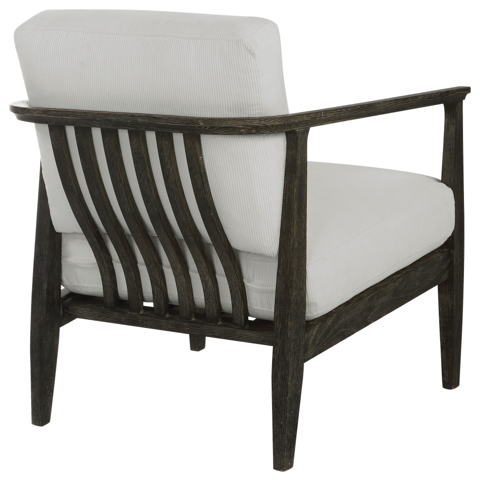 Uttermost Brunei White Accent Chair   Midcentury   Armchairs And Accent Chairs   by Uttermost  Houzz