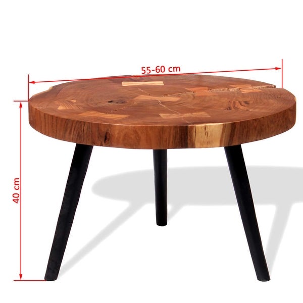 vidaXL Log Coffee Table Solid Acacia Wood (21.7