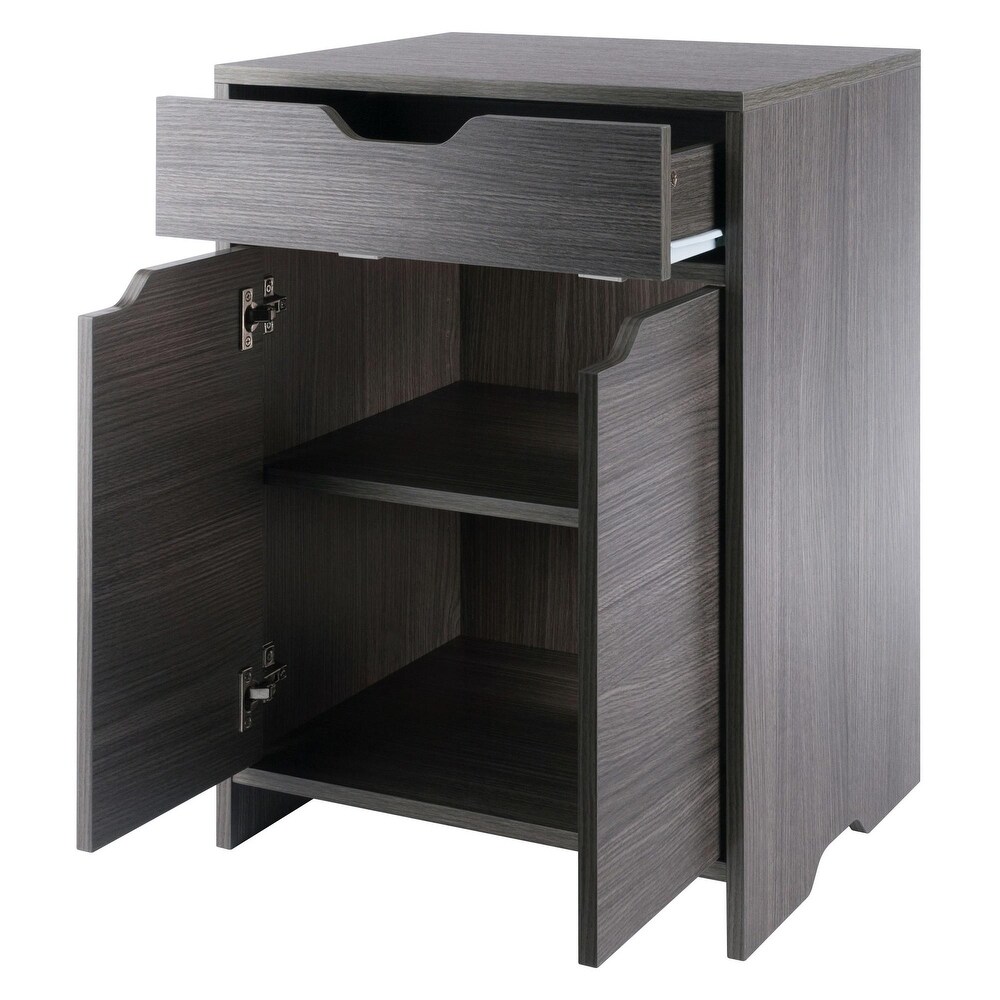 Two Shelf Storage Cabinet with Drawer   26.25\