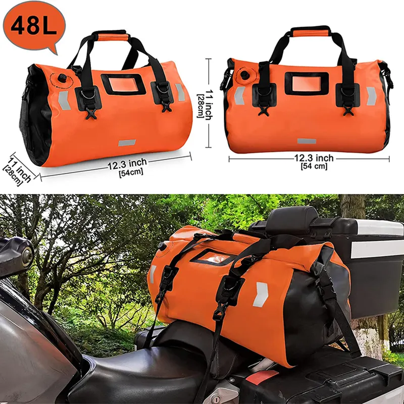 Motorcycle Waterproof Bag Large Capacity Motorcycle Dry Duffel Bag for Travel Hiking Camping