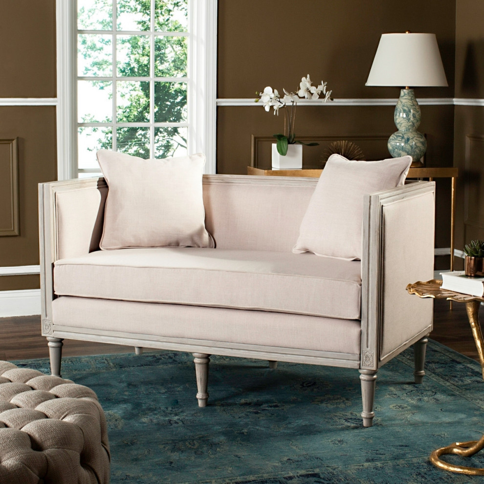 Andrea Rustic French Country Settee Beige/Rustic Gray   Traditional   Loveseats   by V.S.D Furniture  Houzz