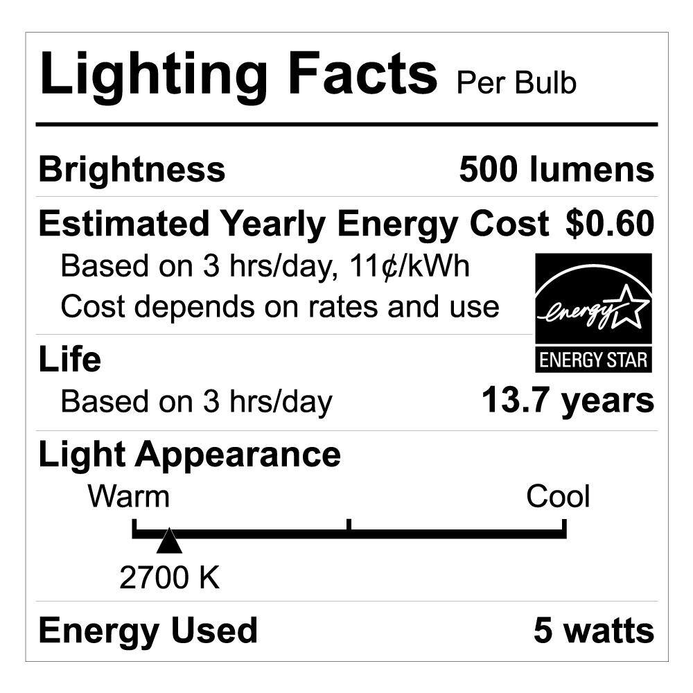 EcoSmart 60-Watt Equivalent G25 Globe Dimmable ENERGY STAR Clear Glass Filament LED Vintage Edison Light Bulb Soft White (3-Pack) FG-03392