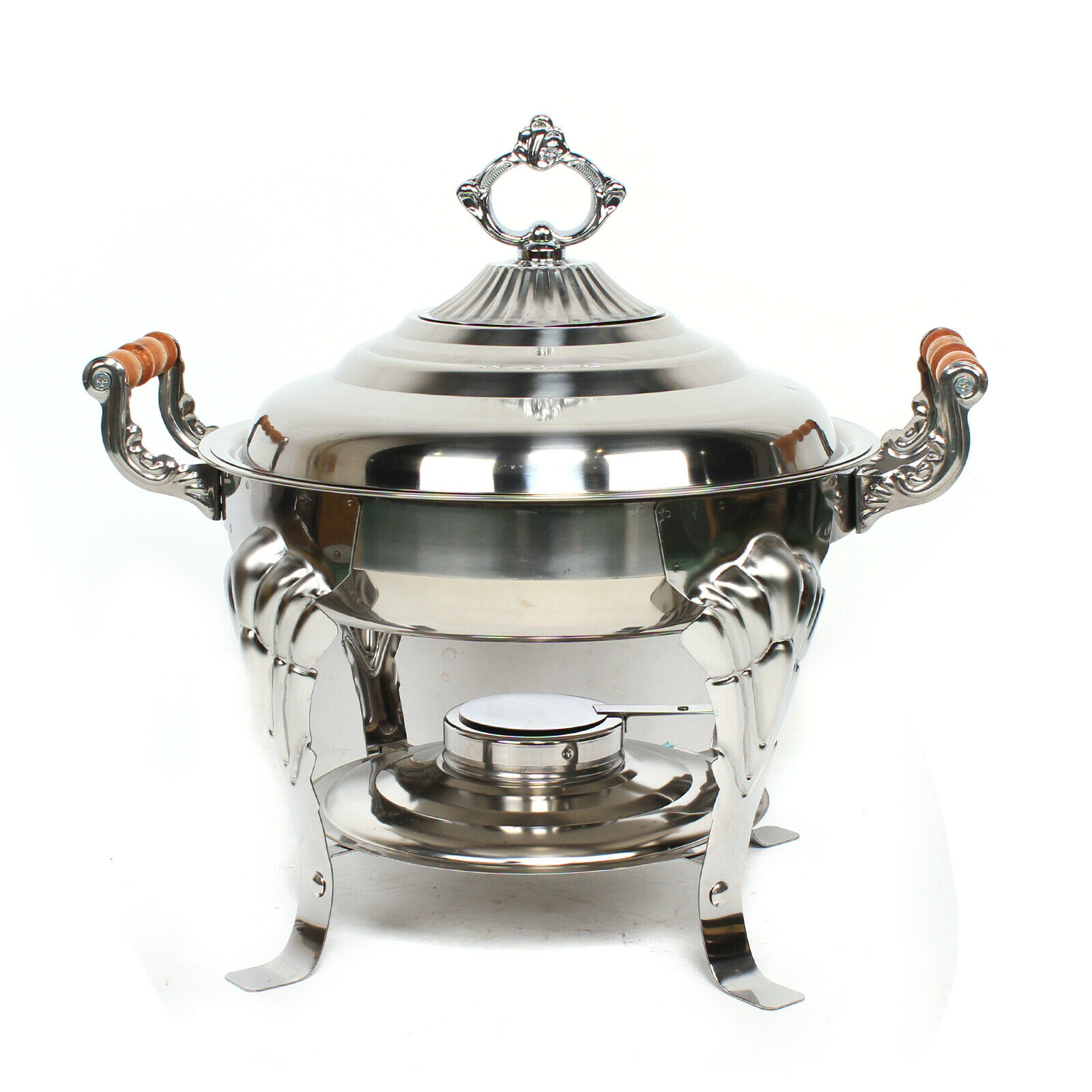 Classic Chafing Dish Half Round Stainless Steel Buffet Chafer Catering Buffet Buffet Chafing Dish Stainless Steel Catering Food Warmer Container Silver Buffet Chafing Dish