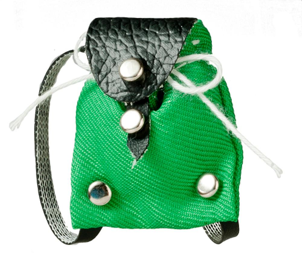 Dolls House Green Backpack Modern Bag Miniature 1:12 Accessory