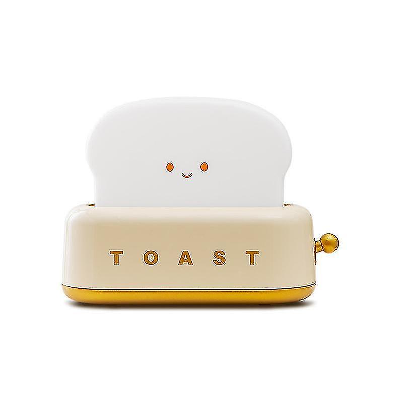 Creative Toast Night Light， Led Bread Maker Night Light， Usb Charging， Dimming Bedroom Bedside Sleep