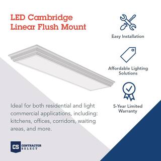 Lithonia Lighting Cambridge 4 ft. Oak LED Flush Mount FMFL 30840 CAML OA