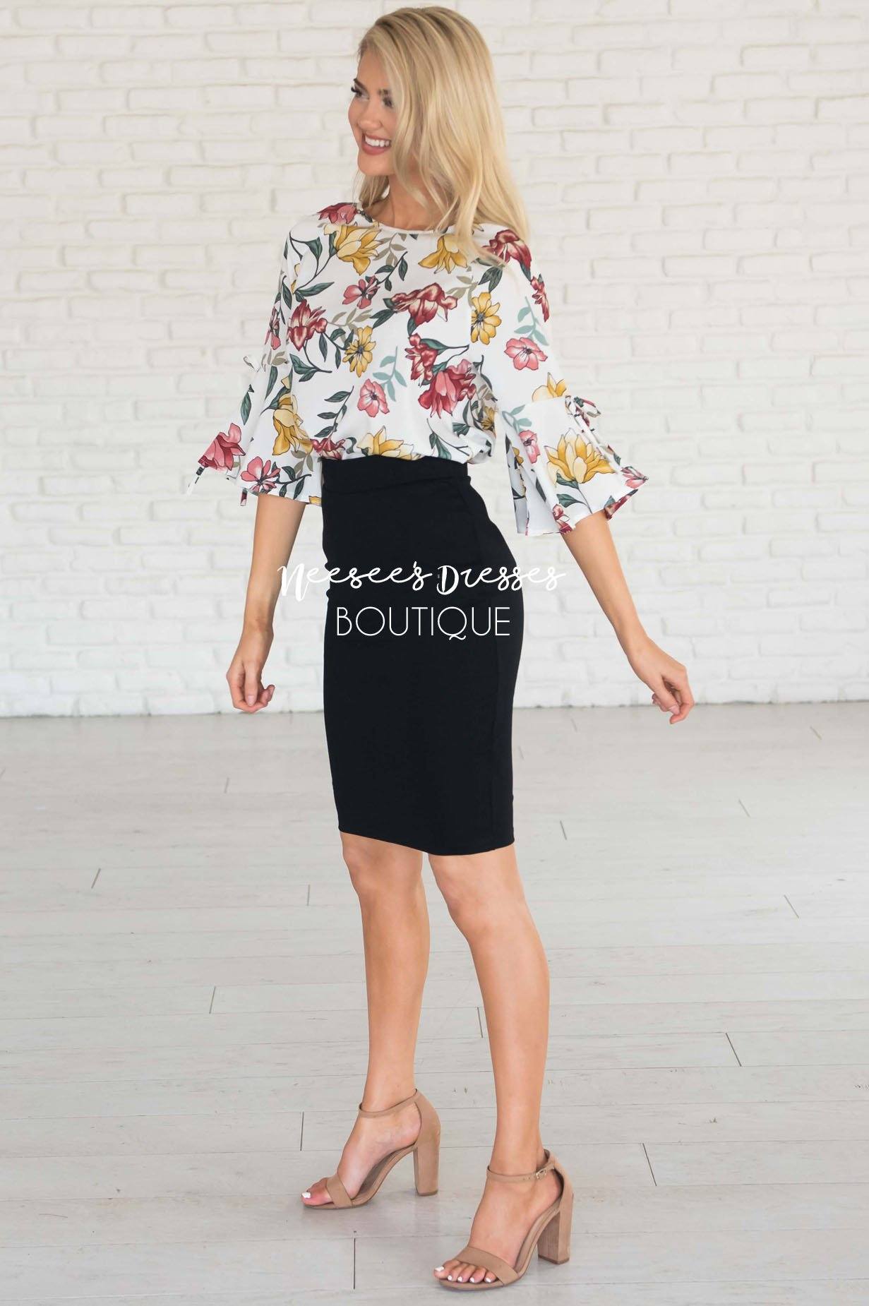 Perfect Fit Black Pencil Skirt