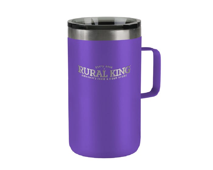 Rural King 20 oz. Coffee Mug， Purple - 87-964-0204