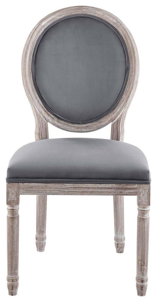 Emanate Vintage French Performance Velvet Dining Side Chair   French Country   Dining Chairs   by Modway  Houzz