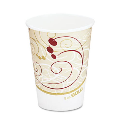 Dart Hot Cups， Symphony Design， 8oz， Beige， 1000/Carton (378SMJ8000)