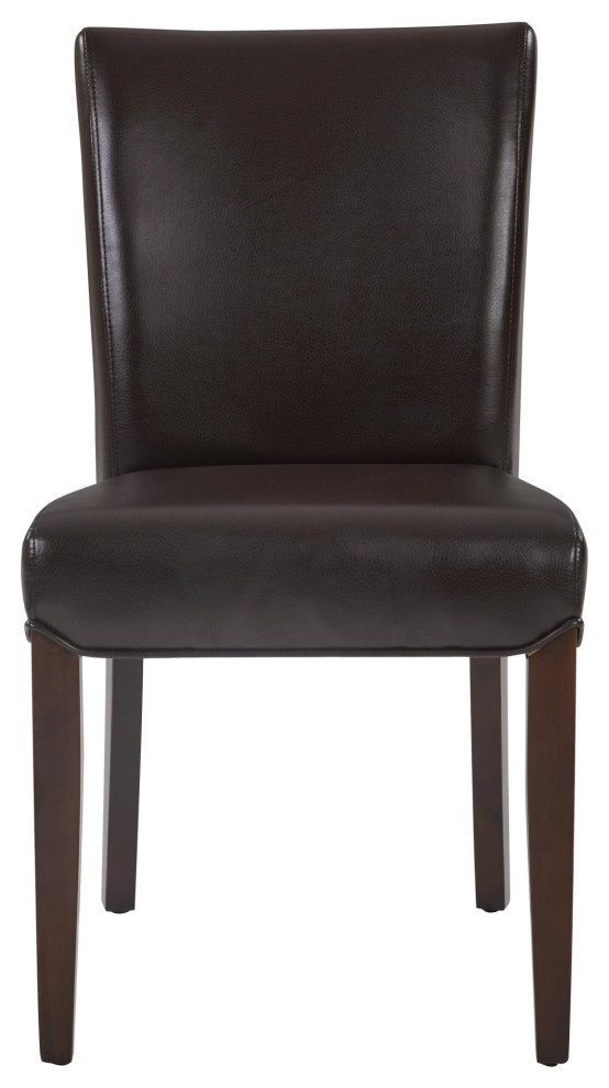 Alphie Bonded Leather Chair  Coffee Bean (Set Of 2)   Transitional   Dining Chairs   by Virgil Stanis Design  Houzz