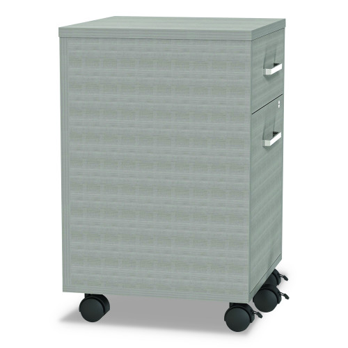 Linea Italia Urban Mobile File Pedestal， Left or Right， 2-Drawers: Box/File， Legal/A4， Ash， 16