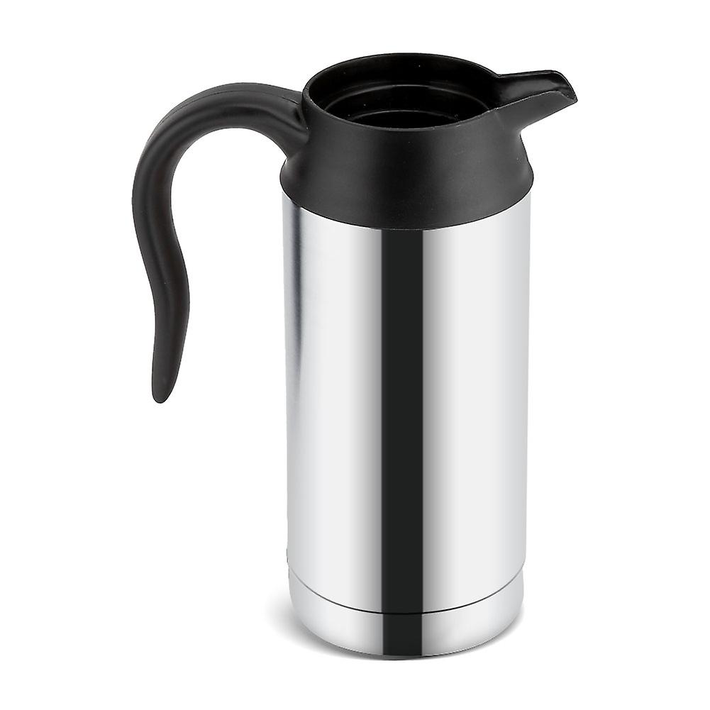 12V 750ml Stainless Steel Electric Car Kettle Heating Cup Coffee Mug Travel Water Bottle