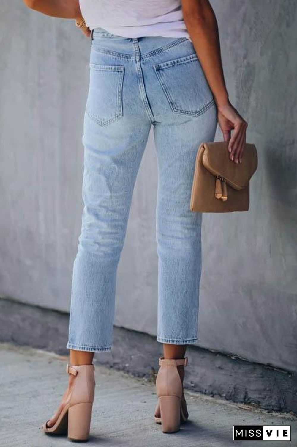 Retro Light Blue Denim Jeans