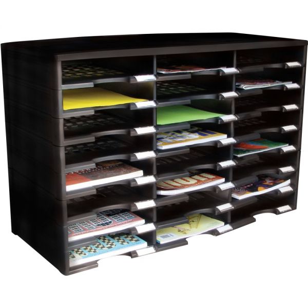 Storex 24-Compartment Literature Organizer